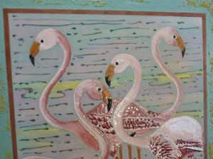 flamingoes detail